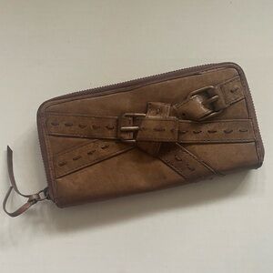 Schuler and Sons Phila Brown Leather Wallet Buckle Anthropologie Schuler & Sons